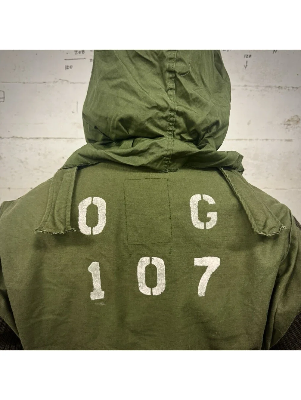 VTG OG107 Jacket Size L Knit Green Gorpcore Distressed 1972